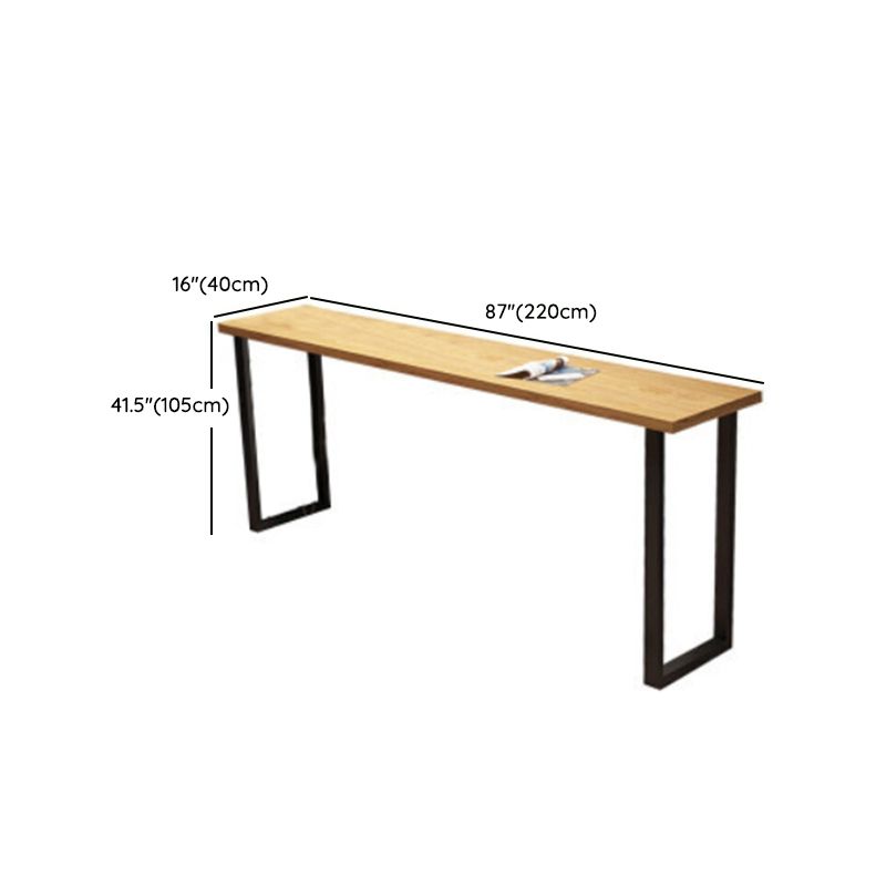 Contemporary Rectangle Bar Table Set 1/5 Pcs Solid Wood Bar Table and Stools