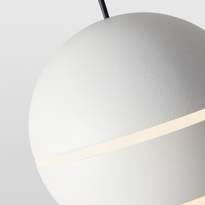 Acryl Globe -LED -Pendellicht im modernen prägnanten Stil Aluminium Innenhängelampe
