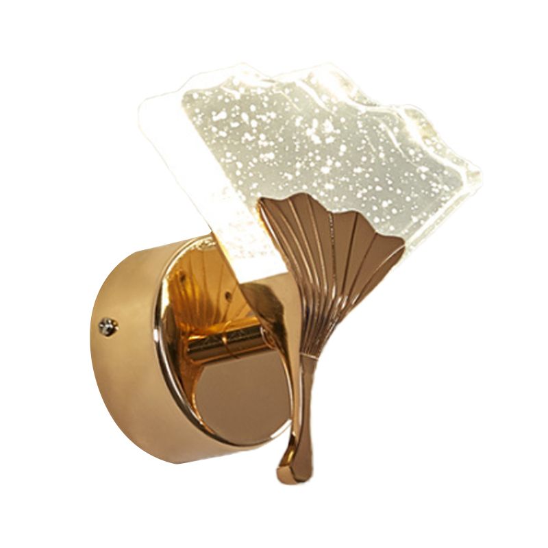 Ginkgo camera da letto murale sconce leggero bolle vintage cristallo 1/2 teste d'illuminazione a parete a led in oro in luce calda/bianca
