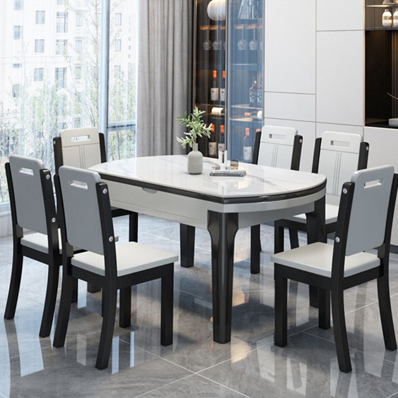 Modern Style Dining Table Rubberwood Legs Dinner Table for Living Room