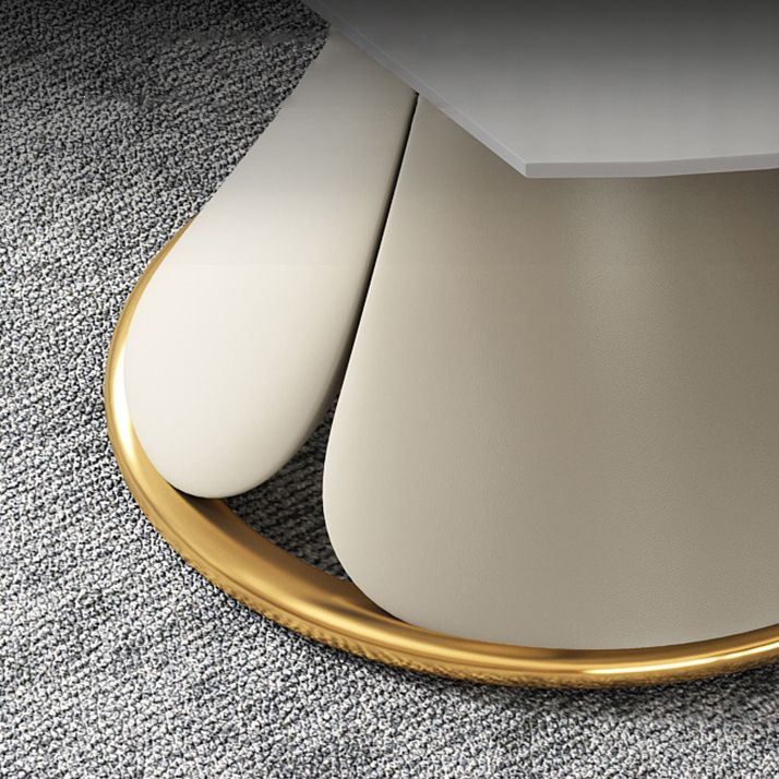 Glam Style Sintered Stone Dining Set Round 1/2/3/5/6/7/9 Pieces Dining Set for Home Use