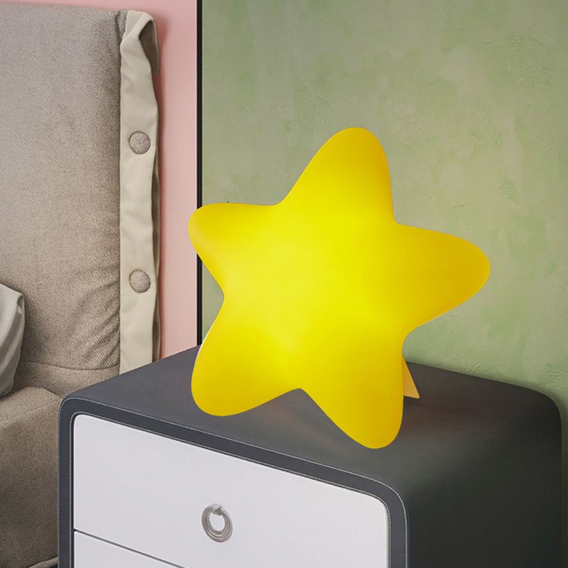 Macaron Style Table Lamp 1-Light LED Desk Light with Plastic Shade for Bedroom