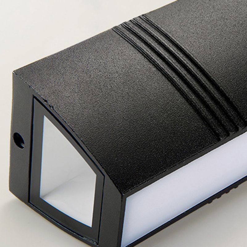 1 Light Rectangle Flush Mount Wall Sconce Modern Metal Wall Light Sconces