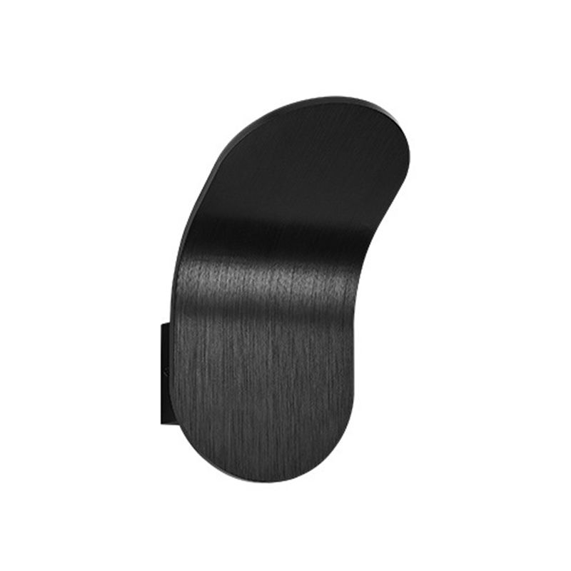 Contemporary Matte Black Wall Mounted Sconce Unique Metal 1 Light Wall Light