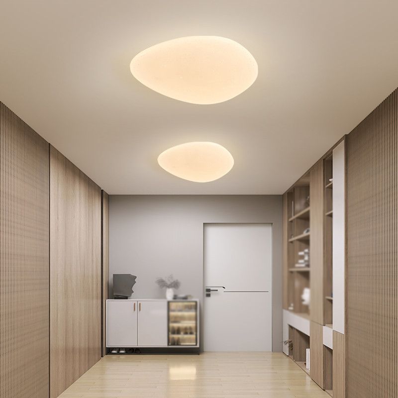 Single Modernism White Flush Mount Lighting Unique LED Ceiling Light for Bedroom