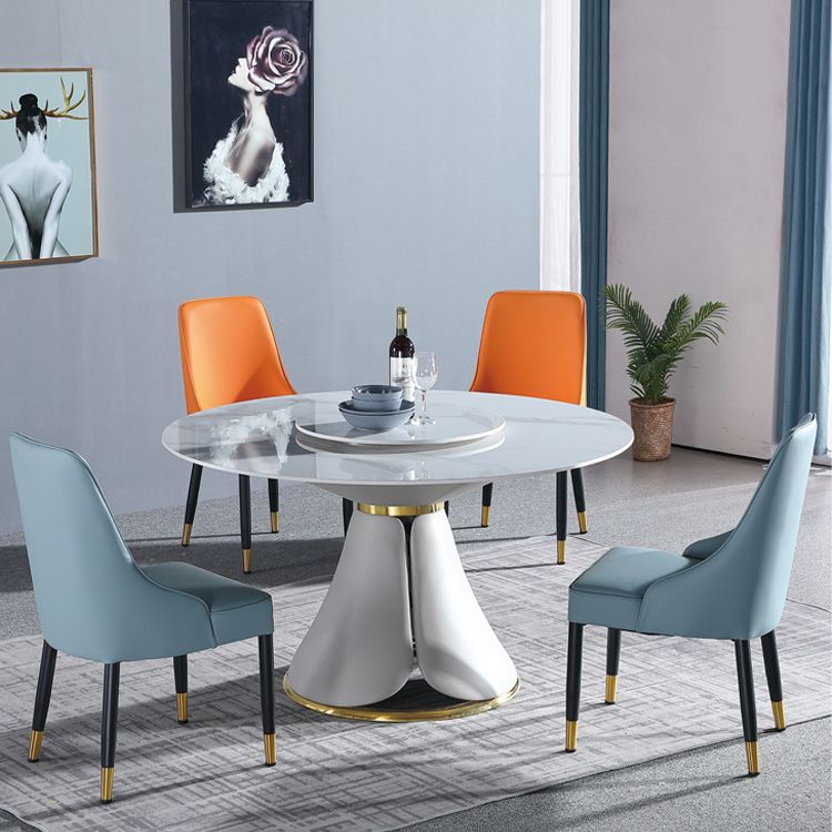 Modern 1/4/7 Pieces Dining Set Round Stone Dining Table for Dining Room