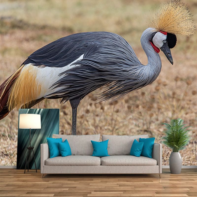 Crane Animal Modernism Wall Decor for Living Room Bedroom, Moisture Resistant
