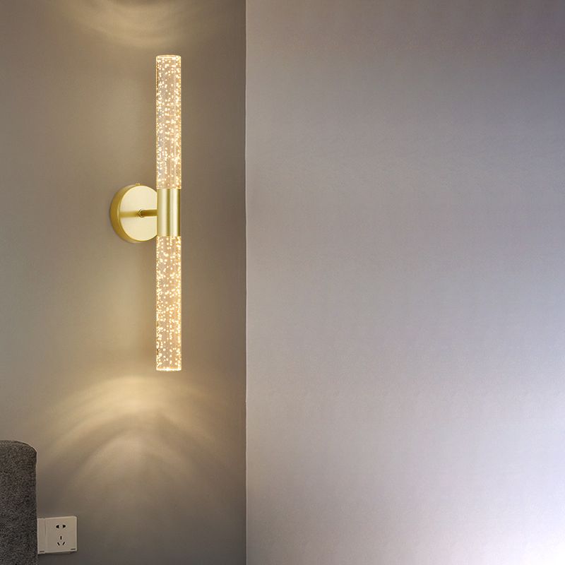 Modern Style Vanity Light Cylinder Shape 2 Lights Vanity Lamp for Shower Room