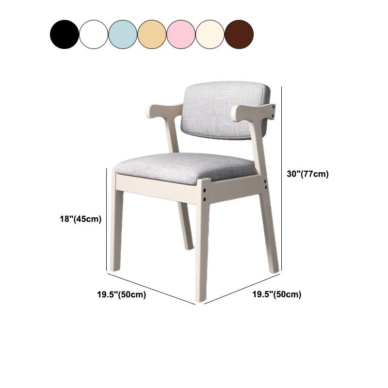 Modern Wood Dining Chair Open Back Dining Side Furniture in Matte Finish for Home