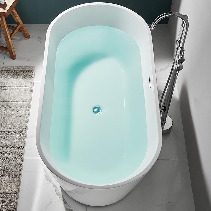 Modern Freestanding Bathtub White Acrylic Bath Tub for Home and Hotel