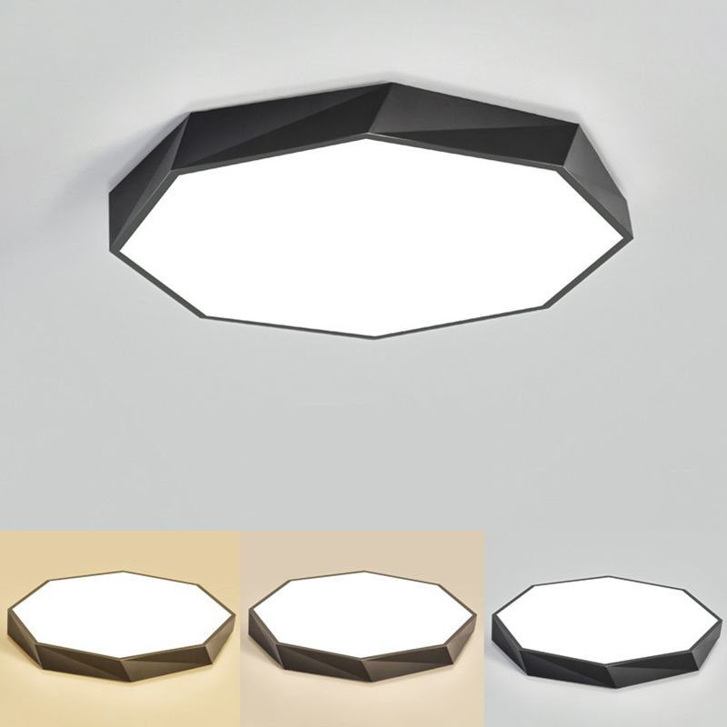 Accesorio de iluminación de techo de montaje empotrado nórdico de montaje empotrado de 1 luz de sombra redonda para dormitorio