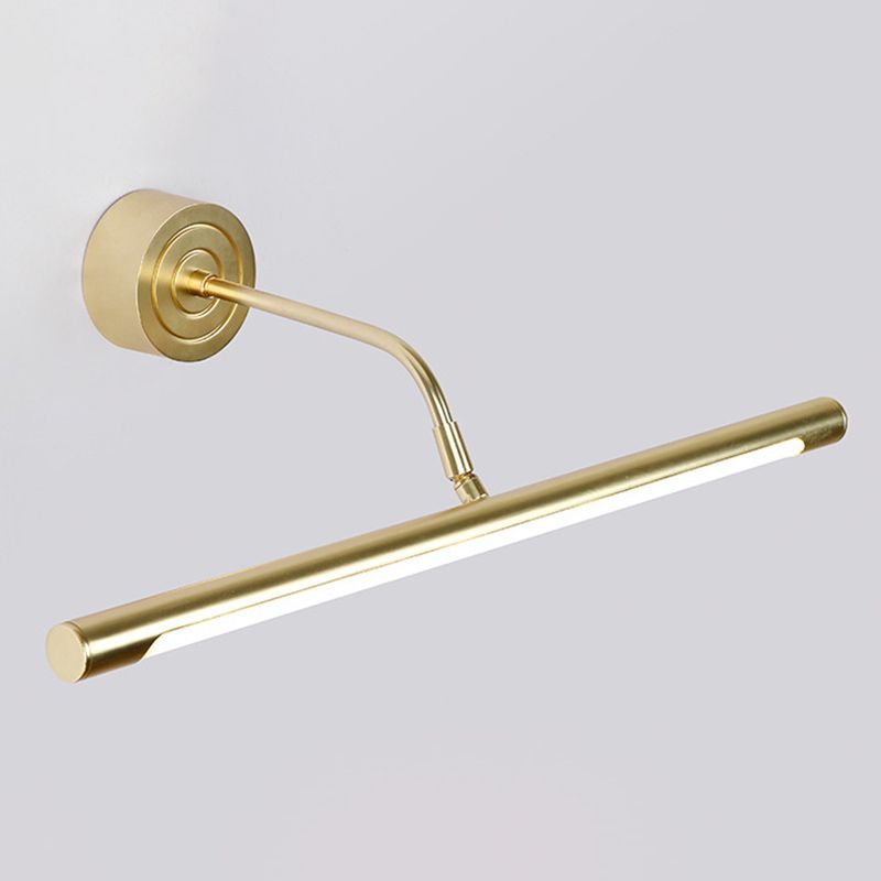 Linear Wall Light Fixture Modern Metal 1 Light Sconce Light in Gold