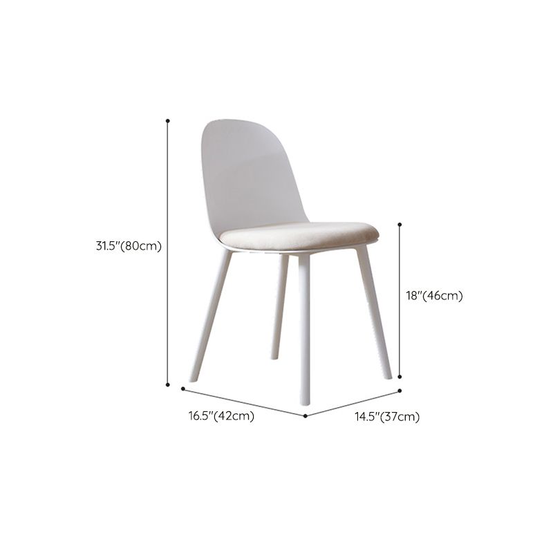 Round Dining Table Set 1/3/4/5 Pcs Acrylic Base Table and Plastic Chairs in White