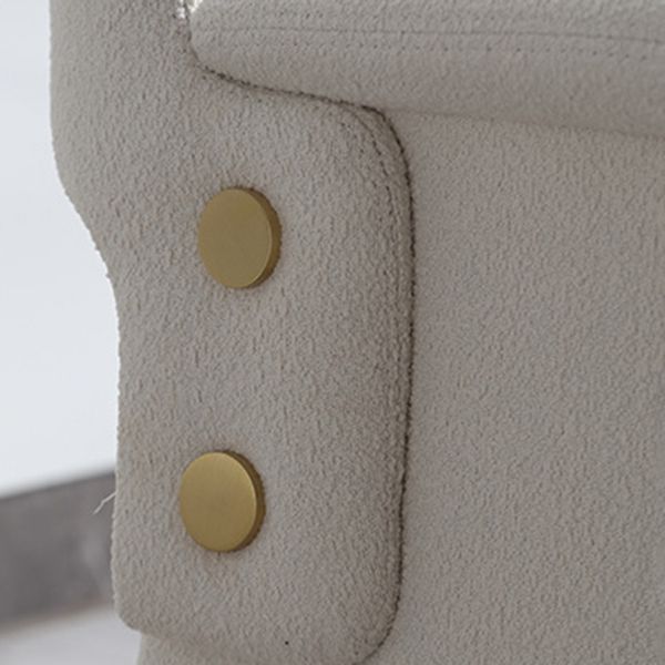 Modern Style Arm Chair Faux Leather Open Back Dining Chair for Dining Room