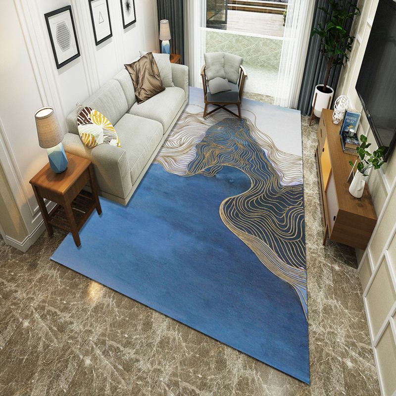 Minimalistische kamer Tapijt Multi -gekleurde oosterse afdrukruimte Tapijt Polyster Easy verzorgt Machine Wasbaar binnen Tapijt