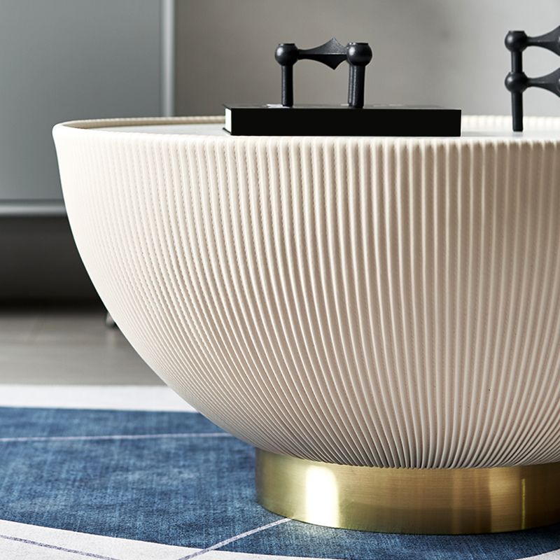 Round Slate Coffee Cocktail Table Abstract Coffee or End Table