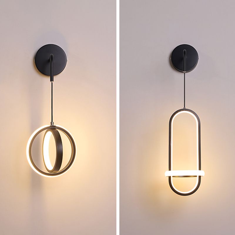 Luminaires muraux circulaires appliques en métal de style minimaliste moderne