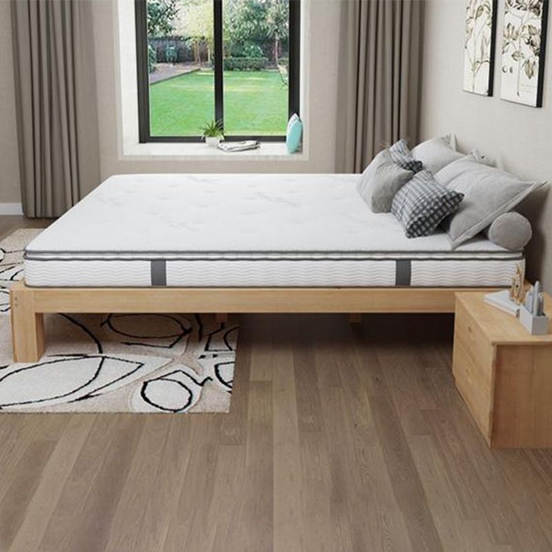 Solid Wood Standard Bed without Headboard and Footboard Bed