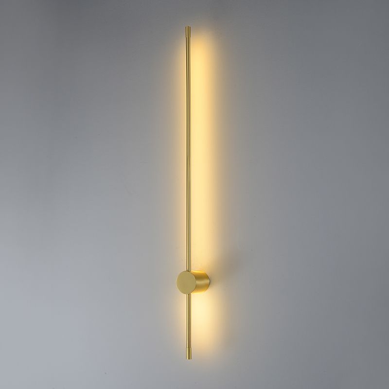 Metall lineare LED -Wandmontaglampe moderner Stil 1 leichte Leuchten in Gold