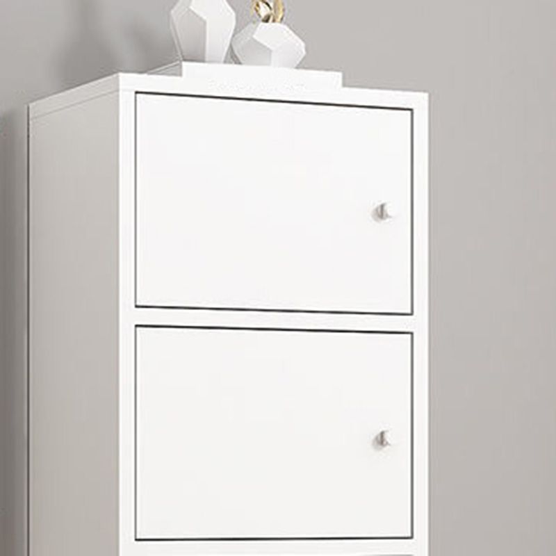 Matte Finish Non-Hanging Armoire Modern Faux Wood Storage Cabinet with Hinged Doors