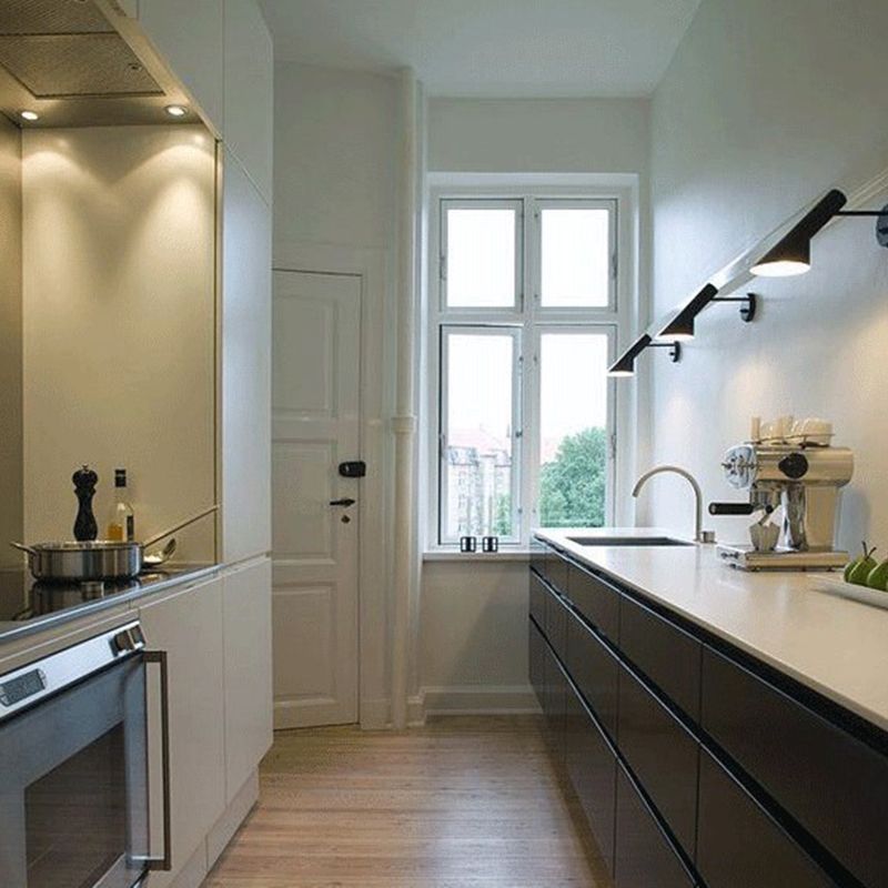 Modern de estilos Flare Dismonce Lights Ideas de iluminación de pared de aluminio de 1 luces en blanco y negro