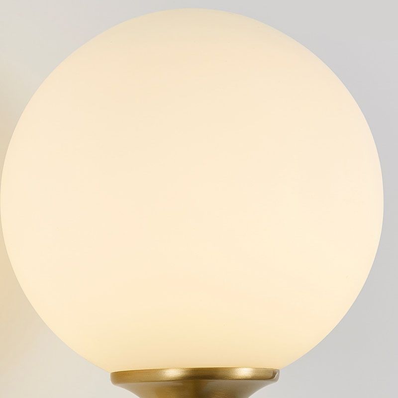 Contemporary Glass Wall Sconce Armed 2-Light Wall Mounted Light for Bedroom