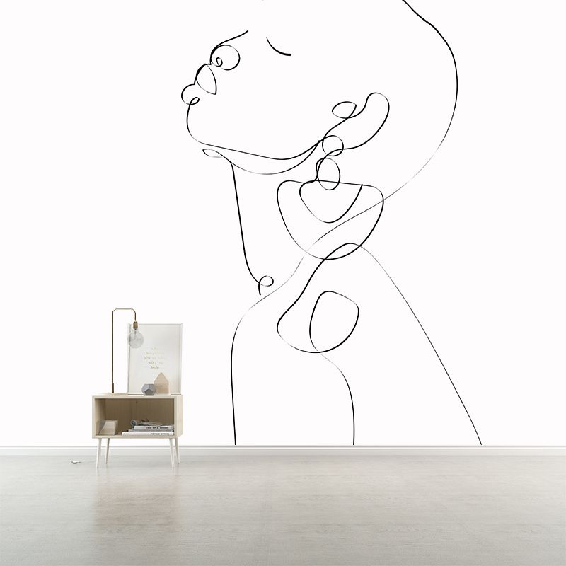 Modern Illustration Mural Wallpaper Portraiture Indoor Wall Mural
