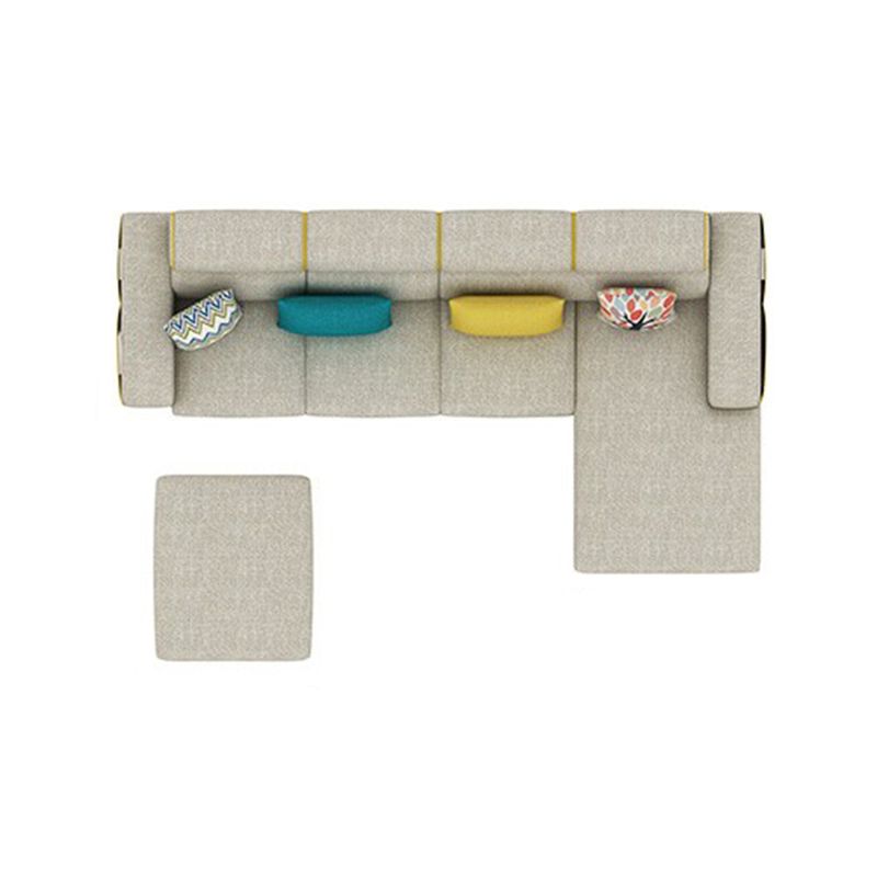 Sloped Arms Sofa Modular L-Shape Furniture Sectionals with Storage