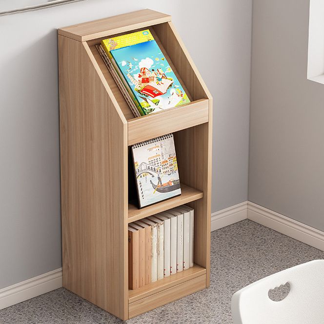 Wooden Bookshelf Modern Home Office Bookcase with Rectangle Shelves