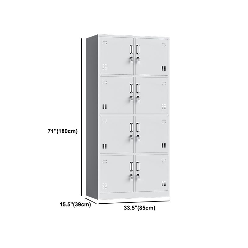 White Steel Wardrobe Cabinet Contemporary Hinged Wardrobe Closet