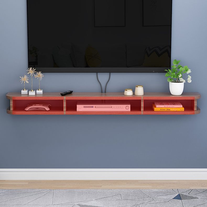 Engineered Wood Floating TV Stand Scandinavian Style TV Cabinet with Shelves