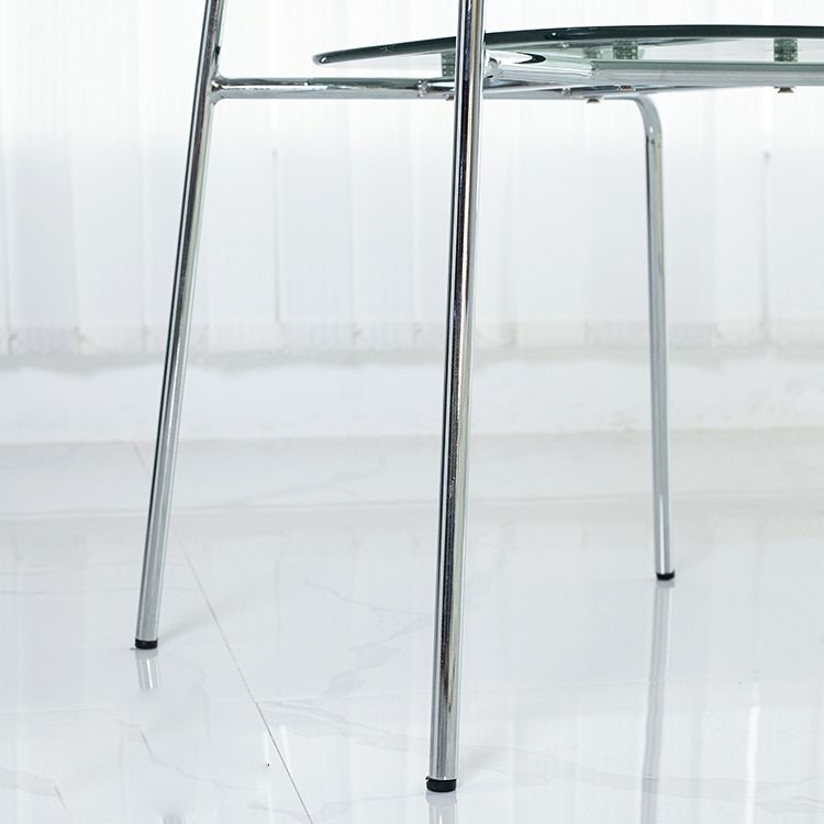 Chaises de salle à manger en métal de style nordique chaise sans bras en plastique pour restaurant