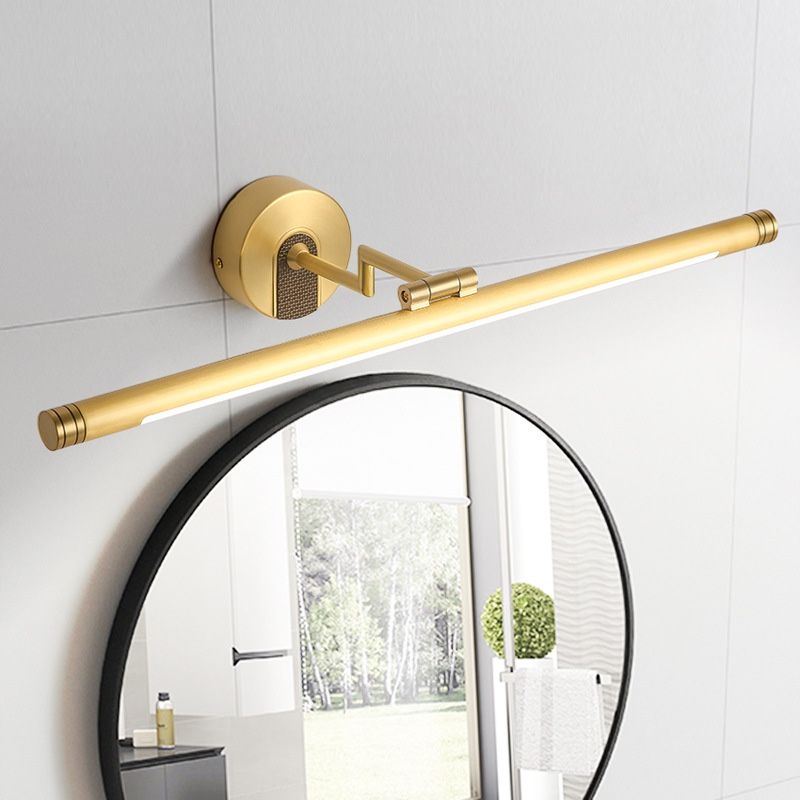 Modern Style Strip Shape Wall Sconce Metal 1 Light Sconce Light for Bathroom