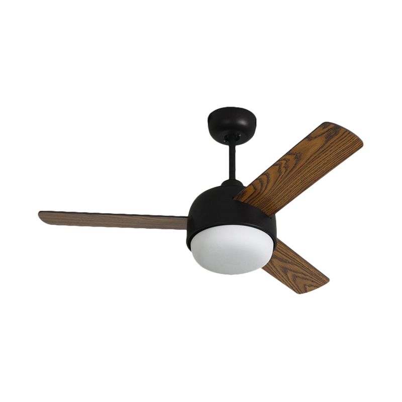 36 "LED LED LED ÉCLAIT SEMI FUSHING MODERNIST MODERNISTRE BLANCE / BLACK FINE METAL PLATION LAVE LAVE avec 3 lames en bois