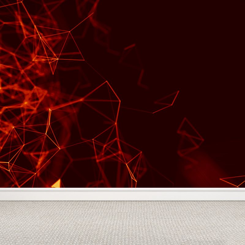 Abstract Pattern Mural Decal Modern Non-Woven Textured Wall Covering in Pastel Color