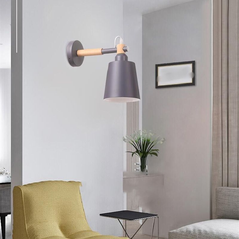 Modern Style Flared Wall Mounted Lamps Metal 1 Light Wall Lighting Ideas
