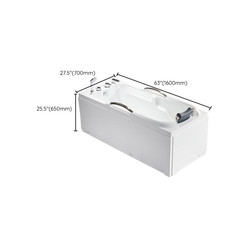 Modern with Faucet Bathtub Bathroom Soaking Rectangular Bath Tub