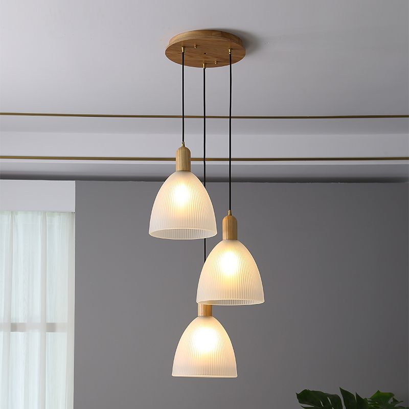 Colgante colgante de tazón múltiple iluminación colgante de vidrio moderno para sala de estar