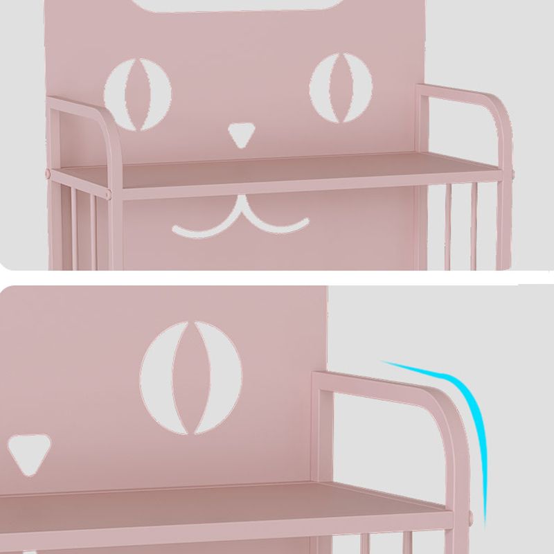 Scandinavian Standard Bookcase Metal Open Back Bookshelf with Shelves