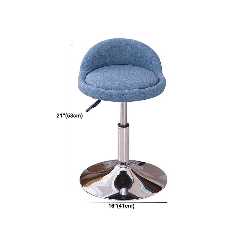 Scandinavian Metal Stool Round Seat Upholstered Counter Stool