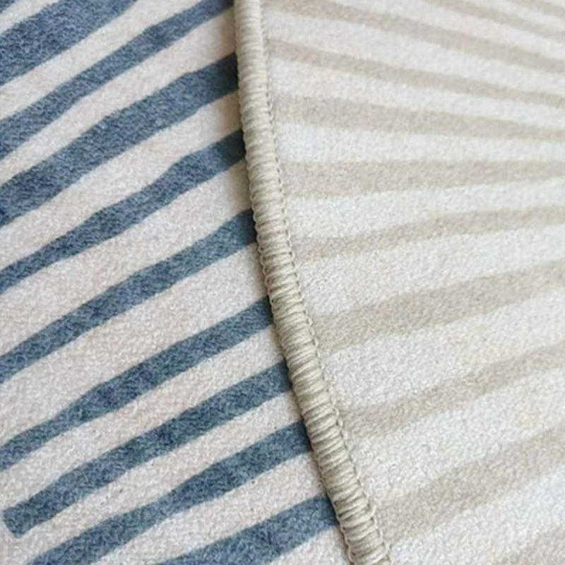Chic Modern Area Carpet Stripe Pattern Polyester Area Rug Stain Resistant Rug for Home Decor