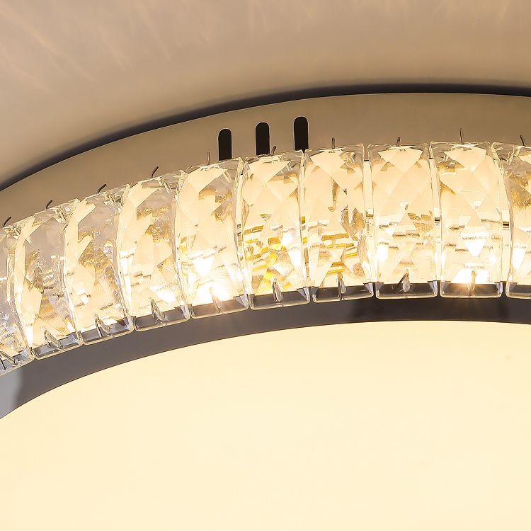 Contemporary Flush Mounted Ceiling Lights LED Crystal Shade Ceiling Mount Lighting