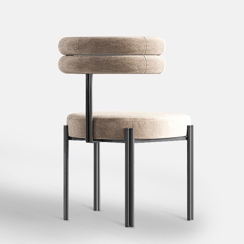 Contemporary Kitchen Dining Chairs Upholstered Side Chairs with Black Legs