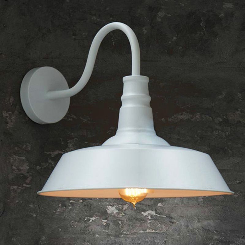 Warehouse Shade Metal Wall Light Fixture American Industrial Style 1 Light Sconces