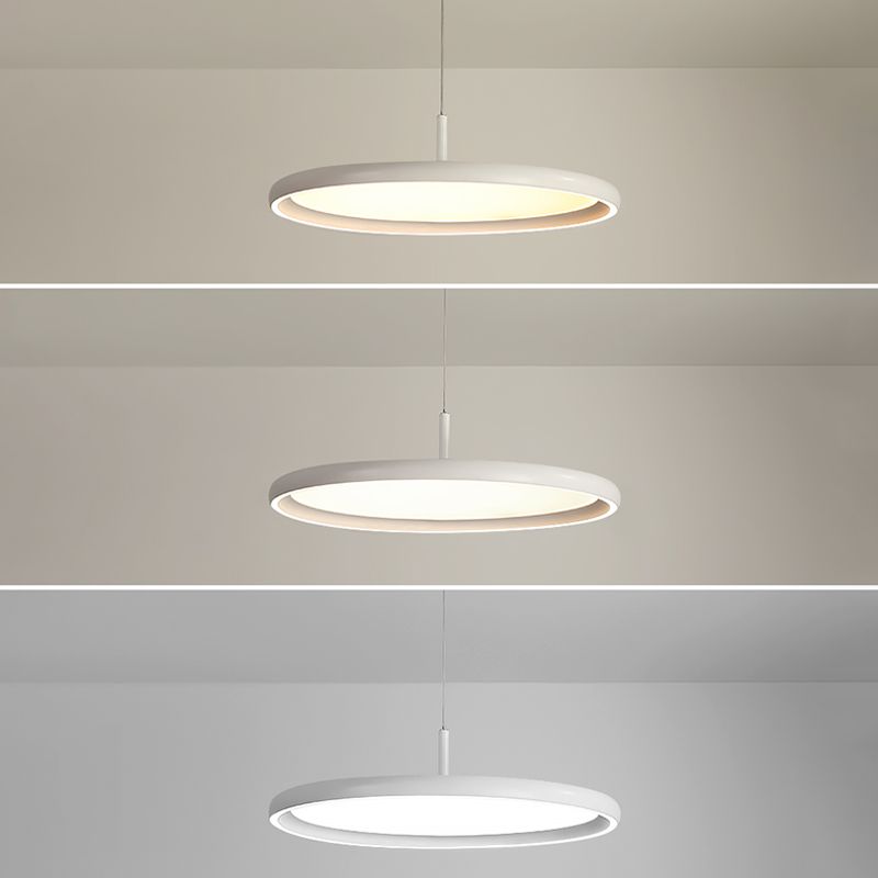 Lumo moderno a forma di metallo a forma rotonda a 1 luce appesa a 1 luce