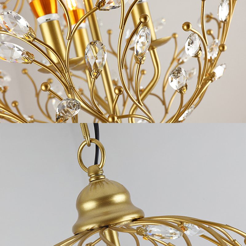 Globe Kronleuchter Beleuchtung Antike Kristall 3 Lichter Messing Hanging Deckenleuchte für Esszimmer