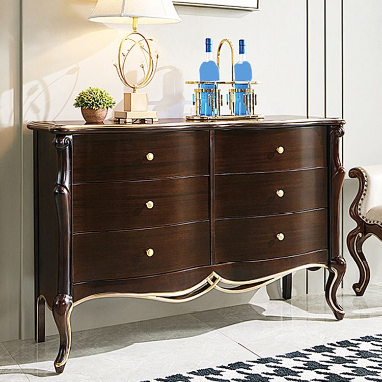 Mid-Century Modern Storage Cabinet Solid Wood 5/6-Drawer Accent Chest