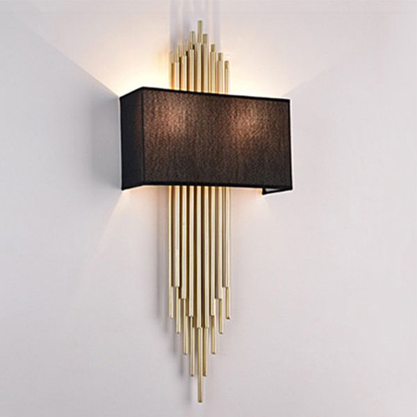 Postmodern Metal Wall Sconce Two Blub Wall Mounted Light Fixture for Bedroom