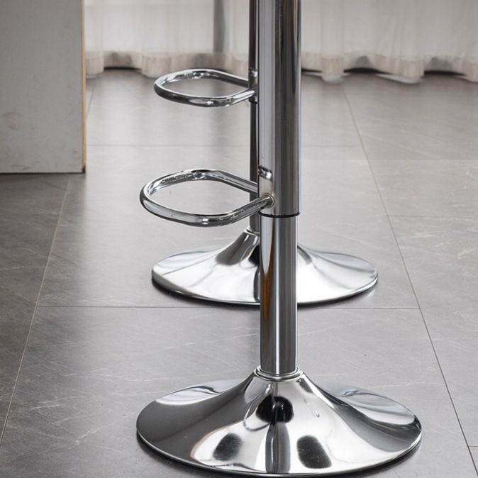 Industrial Fabric Bar Stools Swivel Adjustable Height Bar Stool with Footrest