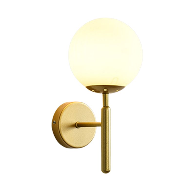Modernist Wall Sconce Globe Sconce Light with Glass for Bedroom